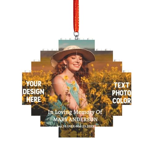 Anpassbare Baustein Block Puzzle Lozenge geformt, ABS Puzzle mit Text Bild Logo Foto Doppelseitiges UV gedruckt für Gedächtnis Andenken Geschenk von Generic