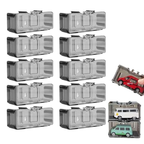 Ansicht für Modellautos, Diecast Auto Display, 1/64 Maßstab Auto Box, Aufbewahrungsbox des Modells des Rennfahrzeugs Stapelbare mit transparentem Deckel für Raumdekoration Ansicht für Modellautos, Diecast Auto Display, 1/64 Maßstab Auto Box, Aufbewahrungsbox des Modells des Rennfahrzeugs Stapelbare mit transparentem Deckel für Raumdekoration von Generic