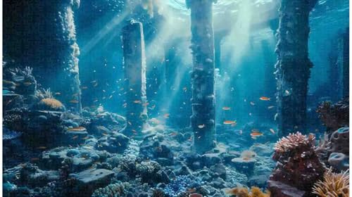 Antike Steinsäulen-Zivilisation: 1000-teiliges Unterwasser-Archäologie-Puzzle (A ; 1000-piece) von Generic