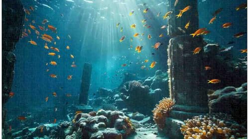 Antike Steinsäulen-Zivilisation: 1000-teiliges Unterwasser-Archäologie-Puzzle (D ; 1000-piece) von Generic