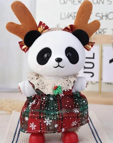Anwendbar für 17 cm große Trendpuppen, Weihnachten, Halloween, Kleidung, Hosen, Hüte (ohne Schuhe) (Geweih-Farbrock) von Generic