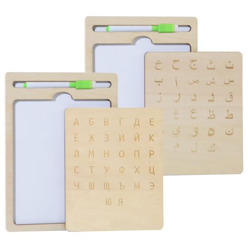 Arabisches russisches Schreibtablett – Alphabet-Stempel für Kinder | Interaktiver Lerntipp für Vorschule | lustiges Lernspielzeug für und Mädchen | Geburtstag, von Generic