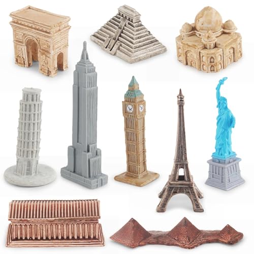 Architekturstatuen von weltberühmten Gebäuden, Simulation von Architekturmodellen auf der ganzen Welt, Erkennungsmerkmale der Beleuchtung von 10CS, Dekoration von Generic