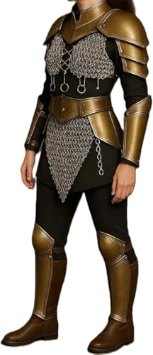 Armor Chainmail Mittelalter Ritter mit LARP Kostüm Lady Cosplay für Set Anzug von Generic
