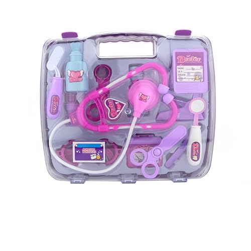 Arztspielzeug-Set für Kinder mit Handgepäck und realistischem Spiel für Kinder Zsh472 (Purple, 27.5X24.5X6CM) von Generic