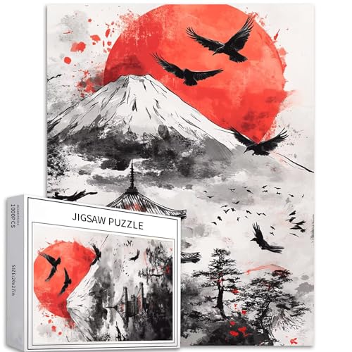 Asiatische Landschaftsmalerei, 1000-teiliges Puzzle für Erwachsene, Mount Fuji, Hintergrund, Kunst, Puzzle, bunt, DIY-Puzzle, für Heimdekoration, Geschenke, Familienpuzzle, perfekt für Spielabende, 50 Asiatische Landschaftsmalerei, 1000-teiliges Puzzle für Erwachsene, Mount Fuji, Hintergrund, Kunst, Puzzle, bunt, DIY-Puzzle, für Heimdekoration, Geschenke, Familienpuzzle, perfekt für Spielabende, 50 von Generic