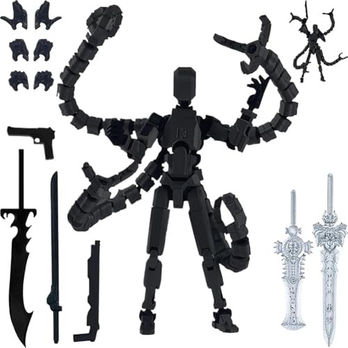 Assembly Fertigstellung T13 Aktionsabbildung Mehrgelengter Statue-Anzug für Geschenke (schwarz) (c) von Generic