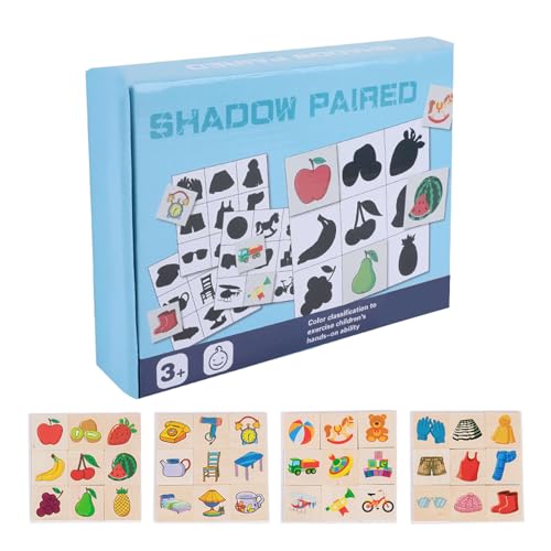 Assoziationsspiel für Formen | Lern- und sensorische Puzzles zum Sortieren von Formen – Schatten-Assoziationsspiel für Jungen, Mädchen und Vorschulalter Assoziationsspiel für Formen | Lern- und sensorische Puzzles zum Sortieren von Formen – Schatten-Assoziationsspiel für Jungen, Mädchen und Vorschulalter von Generic