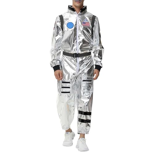 Astronauten Kostüm Herren JumpsuitAstronaut-Kostüm Herren Overall,Raumanzug Herren mit Gürtel Freizeit Mode Metallic Silber Astronautenkostüm Raumfahrer Outfit Karneval Party Cosplay Outfits Astronauten Kostüm Herren JumpsuitAstronaut-Kostüm Herren Overall,Raumanzug Herren mit Gürtel Freizeit Mode Metallic Silber Astronautenkostüm Raumfahrer Outfit Karneval Party Cosplay Outfits von Generic