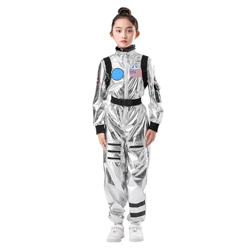 Astronauten Kostüm Kinder JumpsuitAstronaut-Kostüm Kinder Overall,Raumanzug Kinder mit Gürtel Freizeit Mode Metallic Silber Space-Kostüm Raumfahrer Outfit Karneval Party Cosplay Outfits Astronauten Kostüm Kinder JumpsuitAstronaut-Kostüm Kinder Overall,Raumanzug Kinder mit Gürtel Freizeit Mode Metallic Silber Space-Kostüm Raumfahrer Outfit Karneval Party Cosplay Outfits von Generic