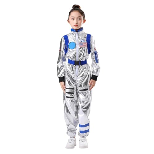 Astronauten Kostüm Kinder JumpsuitAstronaut-Kostüm Kinder Overall,Raumanzug Kinder mit Gürtel Freizeit Mode Metallic Silber Space-Kostüm Raumfahrer Outfit Karneval Party Cosplay Outfits Astronauten Kostüm Kinder JumpsuitAstronaut-Kostüm Kinder Overall,Raumanzug Kinder mit Gürtel Freizeit Mode Metallic Silber Space-Kostüm Raumfahrer Outfit Karneval Party Cosplay Outfits von Generic