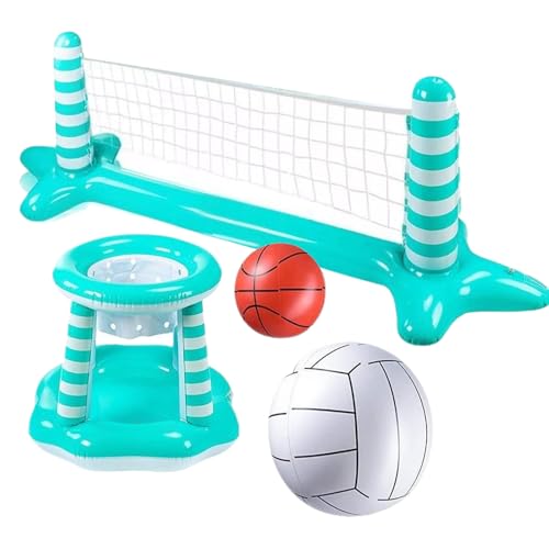 Aufblasbarer Volleyballpool | Schwimmende Wasseraktivitäten Im Freien Im Freien Mit Basketball -Hoop -Bällen, Aufblasbarem Poolvolleyball -Set, 115x28x36 -Zoll -Poolvolleyballnetz Und 27x23 -Zoll Aufblasbarer Volleyballpool | Schwimmende Wasseraktivitäten Im Freien Im Freien Mit Basketball -Hoop -Bällen, Aufblasbarem Poolvolleyball -Set, 115x28x36 -Zoll -Poolvolleyballnetz Und 27x23 -Zoll von Generic