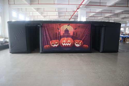 Aufblasbares Spukhaus, schwarzes aufblasbares Halloween-Labyrinth, aufblasbares Labyrinth, aufblasbares Labyrinth-Spiel (7,2 x 3,6 x 2 m mit Gebläse) von Generic