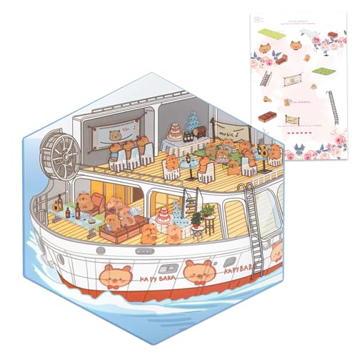 Aufkleber Szenen Für Kinder,Handgemachte Miniaturszenen Scrapbook-Aufkleber | Lehr-Bastelspielzeug, Abziehbilder Und Scrapbooking Zubehör Für Mädchen Und von Generic