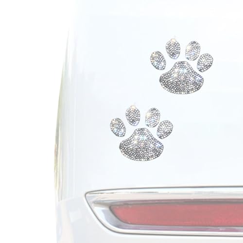 Aufkleber mit A-Griff - Dekorativer Autoaufkleber mit glitzerndem Hunde-Design | Auto mit Katzenpfoten sind das perfekte Geschenk. Aufkleber mit A-Griff - Dekorativer Autoaufkleber mit glitzerndem Hunde-Design | Auto mit Katzenpfoten sind das perfekte Geschenk. von Generic