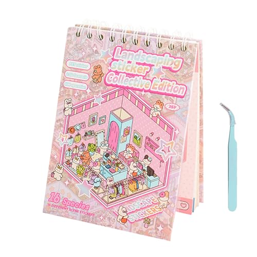 Aufkleberszene - 3D -Zimmer -Szene Aufkleber, Kreatives Buch Niedlicher Aufkleber Für Boy School Home Playtime Travel Girl Vorschulkinder Entwickeln Fähigkeiten Erwachsene von Generic