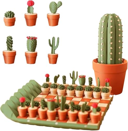 Aufrollbares Kaktus-Schachspiel, 3D-gedruckte Kaktus-Schreibtischdekoration, Magnetisches Klappschachbrett, Einzigartige Pflanzenförmige Figuren, Geschenk Für Kinder Und Erwachsene Aufrollbares Kaktus-Schachspiel, 3D-gedruckte Kaktus-Schreibtischdekoration, Magnetisches Klappschachbrett, Einzigartige Pflanzenförmige Figuren, Geschenk Für Kinder Und Erwachsene von Generic
