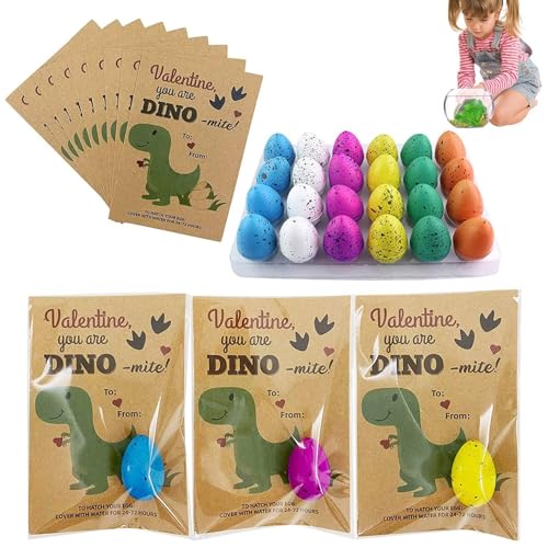 Ausbrütendes -Ei | 24 Grow Bruteier Für Wachsende Dinosaurier,Ausbrütendes -Ei Wachsen In Wasserriss, Spielzeuggeschenke Zum Valentinstag, Partygeschenke Für Übe von Generic