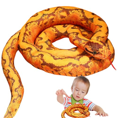 Ausgestopfte Schlange - Ausgestopfte Schlangenplüsch, 110 cm Großes Schlangen-Plüschtier Für Zuhause | Realistische Boa Constrictor-Plüschschlange, Stofftier-Wurfkissen Für Halloween-Partygeschenke Ausgestopfte Schlange - Ausgestopfte Schlangenplüsch, 110 cm Großes Schlangen-Plüschtier Für Zuhause | Realistische Boa Constrictor-Plüschschlange, Stofftier-Wurfkissen Für Halloween-Partygeschenke von Generic