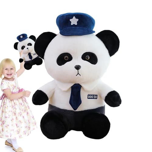 Ausgestopfter Panda,Panda-Stofftier - Süßer Panda mit und Krawatte,Verspielter Begleiter, Tierspielzeug, Tischdekoration für Kinder ab 3 Jahren von Generic