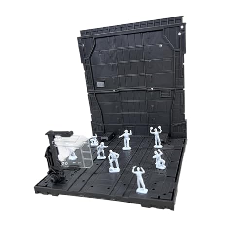 Ausstellungssockel für Figuren und Schlachtdekoration, Aufbewahrungsplattform, Modellvitrine, Modellbau, Garagenmodell, zum Zusammenbauen, geeignet für den Stil A von Generic