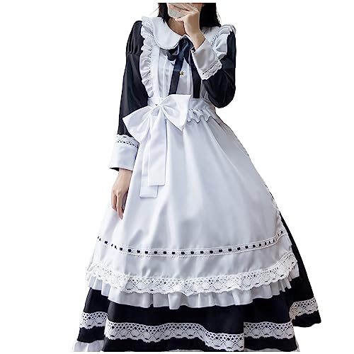Authentisches Dirndl Halloween Hexe traditionell deutsches Oktoberfest Kostüm Dirndl Kleider Damen Kleid Dienstmädchen Kleid Mode von Generic