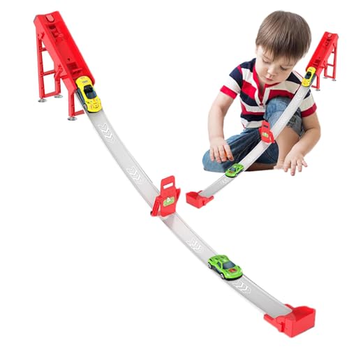 Authory Toys: Rennstrecke für Kinder, pädagogisches Autorennspielzeug | Eisenbahnspielzeug von Catapult mit 2 Autos für spielerisches Lernen, Strecke d von Generic