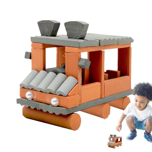 Auto Bausteine Bausteine Fahrzeugbausteine - Hand-Augen-Koordination mit echtem Tonhandwerksspiel | Konstruktionsspielzeug, Schienenspielzeug von Generic