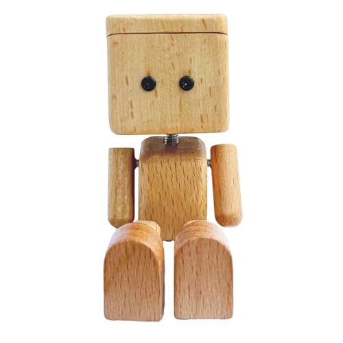 Auto Dekoration Schütteln Füße Puppe Ornament Figurine Innen Zubehör für Regal, Buche mit Deckel von Generic