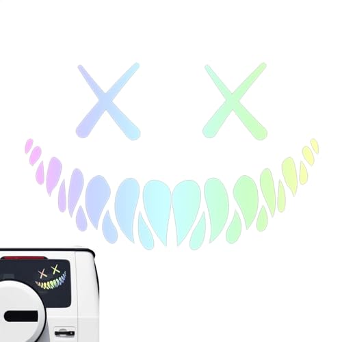Auto Windschutzscheibe Aufkleber | Zarte Auto-Fensteraufkleber - Lächelndes Teufelgesicht Autoaufkleber, Hoch klebrige Wohnkultur Für Laptop, Auto, Wand, Mot von Generic