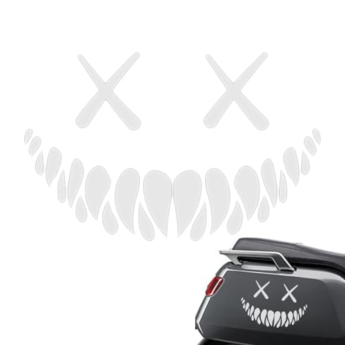 Auto Windschutzscheiben-Aufkleber, Zarte Auto-Fenster-Aufkleber-Lächelndes Teufels-Gesicht, Hochklebende Wohnkultur Für Laptop, Auto, Wand, Motorrad von Generic