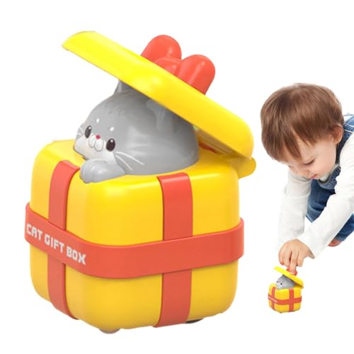 Auto zum Ziehen für Kleinkinder, Auto zum Ziehen an Tieren, Press and Go Spielzeugauto für buntes Spielzeug für Katzendesign, Cartoon-Auto, Push-Intie-Spielzeug von Generic