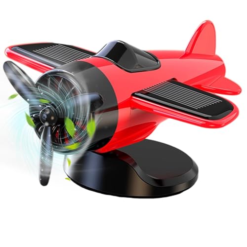 Autoflugzeug - Drehbares Armaturenbrett-Flugzeug, Solar-Spielzeugventilator | Mini-Luftfahrtmodell, interne Rotationskollektion, Motorikdekorationen Für Fahrer Geschenk Für Kinder Cruscott von Generic