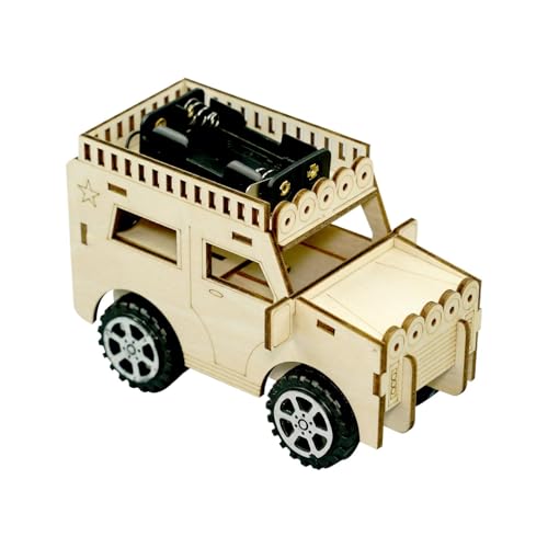 Autokits aus Holz, Set für wissenschaftliche Autos, pädagogische wissenschaftliche Experimente, Technik-Set für handwerkliche Aktivitäten, Lernspielzeug von Generic