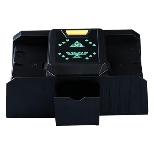 Automatischer Kartenmischer, automatischer Spielkartenmixer - 2 Spiele Kartenmischer | Automatischer Kartenmischer mit 2 Ebenen für Spiele, Poker, Blackjack, Texas Hold'Em von Generic