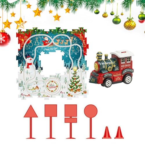 Automodell Weihnachtsversammlung Spielzeug - Kinderwagen Set | Hand-Auge-Koordination verbessern | City Szenenpuzzle für Wohnzimmer, Kindergarten Automodell Weihnachtsversammlung Spielzeug - Kinderwagen Set | Hand-Auge-Koordination verbessern | City Szenenpuzzle für Wohnzimmer, Kindergarten von Generic