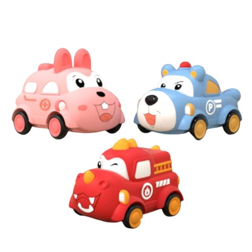 Autos zurückziehen, Spielzeug zurückziehen | 3 kupplungsbetriebene Autospielzeuge & Go | Spielfahrzeug-Set, Kupplungsfahrzeuge, Lernspielzeug für Kinder ab von Generic