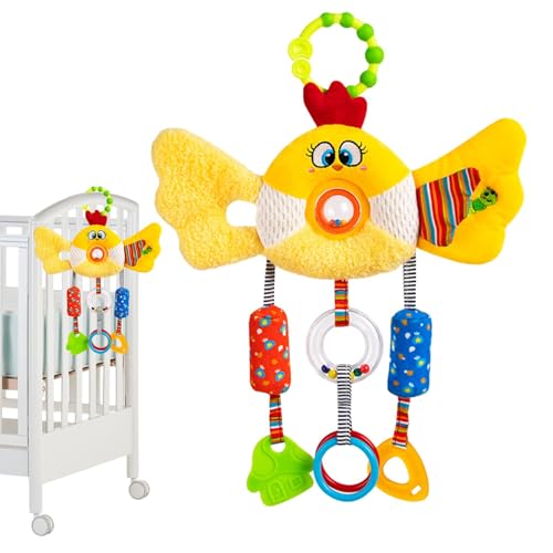 Autositz-Spielzeug | Cartoon Autositz Kinderwagen Spielzeug - Weiches sensorisches Spielzeug, lustiges Neugeborenenspielzeug für Mädchen, Kinderwagen, Neugeborene im Alter von 0–3 Jahren von Generic