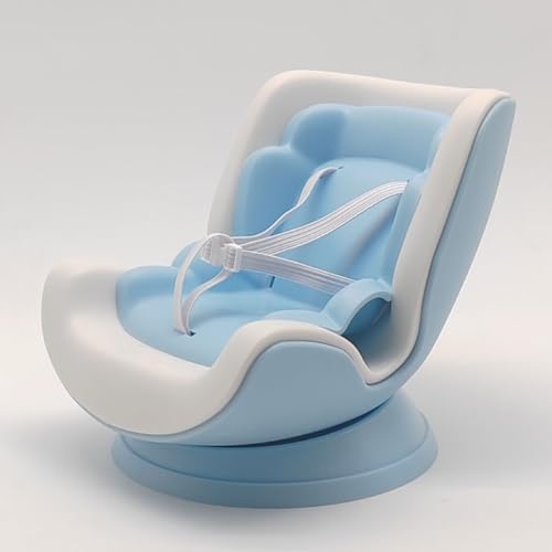 Autositzschutz für Labubu-Puppe, Desktop-Ornament-Set mit Zubehör, schützt Puppen, perfekt für Auto-Dekoration und -Display, geeignet für Labubu- oder 17-cm-Puppen (Blau) von Generic