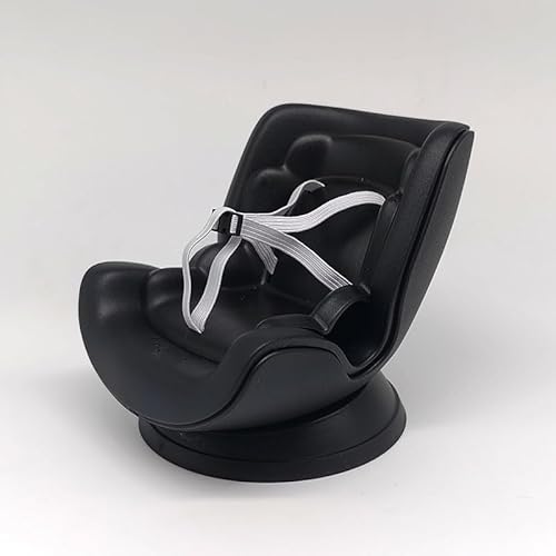 Autositzschutz für Labubu-Puppe, Desktop-Ornament-Set mit Zubehör, schützt Puppen, perfekt für Auto-Dekoration und Display, geeignet für Labubu- oder 17-cm-Puppen (Schwarz 2) von Generic