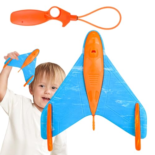 Avasuros für Kinder, Schaumflugzeug - Interaktives Katapult-Spielzeugflugzeug mit Sound und Licht, fliegendes Spielzeug aus dem Hinterhof des Familienspiels, Sportspielzeug für Ihn von Generic