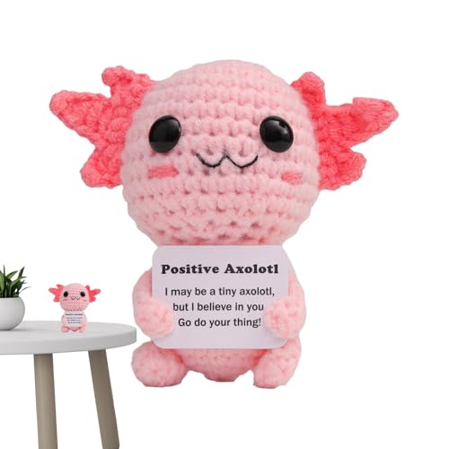 Axolotl Strick-Puppe, Axolotls Positiv | Zauberhandgearbeitetes Axollotl Spielzeug – unterstützendes Emotionspflege, inspiriertes Spielzeug, niedliches weiches Spielzeug für Incoragg Axolotl Strick-Puppe, Axolotls Positiv | Zauberhandgearbeitetes Axollotl Spielzeug – unterstützendes Emotionspflege, inspiriertes Spielzeug, niedliches weiches Spielzeug für Incoragg von Generic
