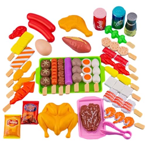 BBQ Grill Set – Fake-Food-Zubehör, Rollenspiel-Grillspielzeug-Set, Kochspielset, Campingspielzeug, interaktives Spielzeug für Kinder, Outdoor-Spielzeug, Geburtstagsgeschenke für und Mädche BBQ Grill Set – Fake-Food-Zubehör, Rollenspiel-Grillspielzeug-Set, Kochspielset, Campingspielzeug, interaktives Spielzeug für Kinder, Outdoor-Spielzeug, Geburtstagsgeschenke für und Mädche von Generic