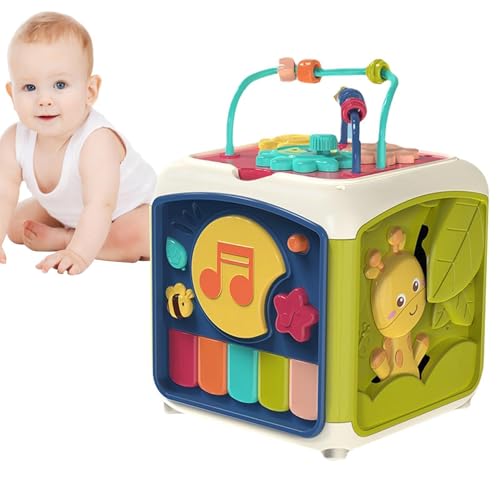 Baby Activity Cube, Activity Cube - Interaktiver Musikwürfel für feine motorische Fähigkeiten,Vorschule Lernspielzeug für Kinder Mädchen ab 18 Monaten+, Lernaktivitäten von Generic