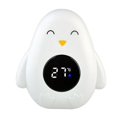 Baby-Bad-Thermometer – digitaler schwimmender Tester, LED-Anzeigezähler | wasserdichter Karton Penguin Bath Gauge, mit genauer Ablesung, sicheres Badespielzeug für Säuglinge von Generic