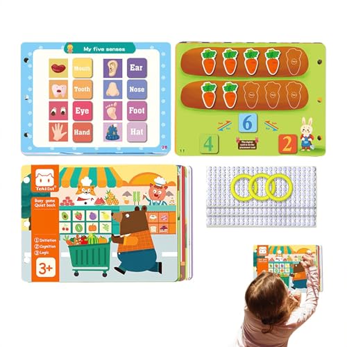 Baby Books Spielzeug, Bücher für Kleinkinder – Berühren Sie Bücher mit Sensory Siling – Motorikaktivitäten im Vorschulalter – interaktives Lernspielzeug für Reisen Baby Books Spielzeug, Bücher für Kleinkinder – Berühren Sie Bücher mit Sensory Siling – Motorikaktivitäten im Vorschulalter – interaktives Lernspielzeug für Reisen von Generic