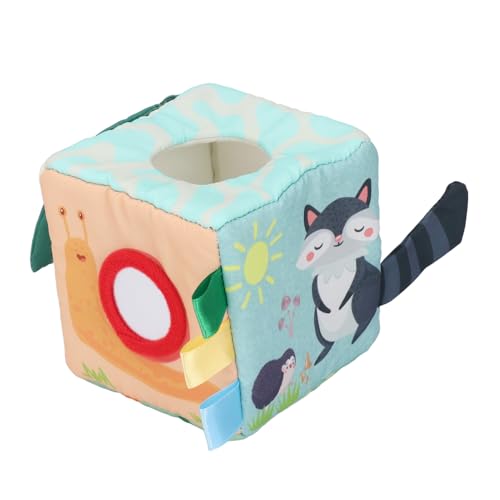 Baby-Feuchttuchbox-Spielzeug, Bunte Baby-Sensor-Taschentuchbox, Weiche Hand-Auge-Koordination für und Mädchen (Stil 1) von Generic