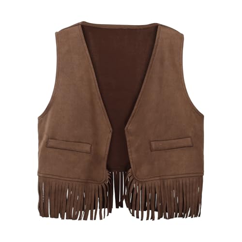 Baby Jungen Mädchen Western Cowboy Cowgirl Weste Quaste Fransen Taille Mantel Top Party Kostüm Shirt Mit Wende Pailletten Mädchen Baby Jungen Mädchen Western Cowboy Cowgirl Weste Quaste Fransen Taille Mantel Top Party Kostüm Shirt Mit Wende Pailletten Mädchen von Generic