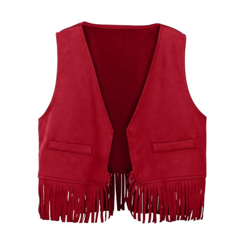 Baby Jungen Mädchen Western Cowboy Cowgirl Weste Quaste Fransen Taille Mantel Top Party Kostüm Shirt Paletten Mädchen Baby Jungen Mädchen Western Cowboy Cowgirl Weste Quaste Fransen Taille Mantel Top Party Kostüm Shirt Paletten Mädchen von Generic