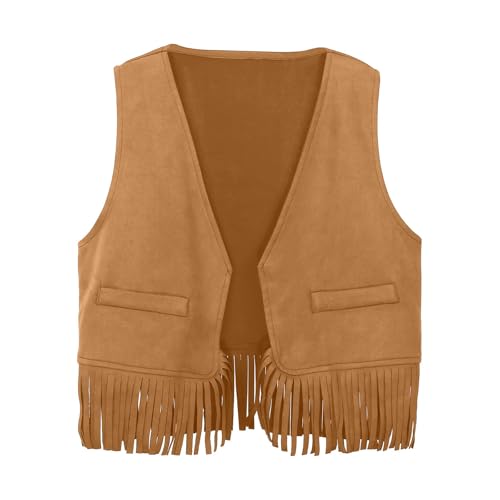 Baby Jungen Mädchen Western Cowboy Cowgirl Weste Quaste Fransen Taille Mantel Top Party Kostüm Shirt Paletten Mädchen Baby Jungen Mädchen Western Cowboy Cowgirl Weste Quaste Fransen Taille Mantel Top Party Kostüm Shirt Paletten Mädchen von Generic